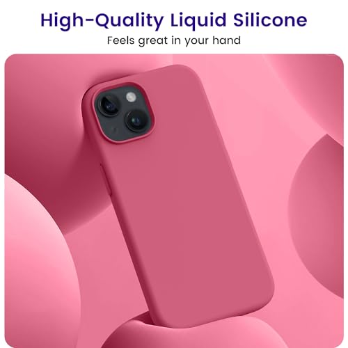 Coque iPhone 15 Plus antichoc résolvant les risques de casse en silicone rose - 2