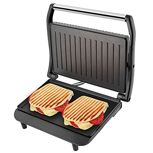 Sanduicheira e grill, Press inox, Preto, 220V, Britânia