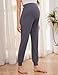 AMPOSH Women's Maternity Jogger Pants Soft Stretchy Sweatpants Pregnancy Lounge Clothes(Dark Gray, M)