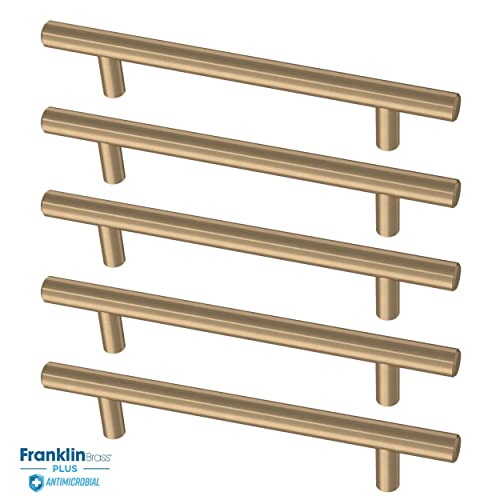 Franklin Brass Puxador de barra de aço com propriedades antimicrobianas (128 mm) em bronze champanhe