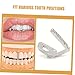 OSOLADY 3pcs Fake Teeth Grill Decors: Hip Hop Style Tooth Jewelry For Fashion Enthusiasts - Metal Grills For Teeth With Unique Design