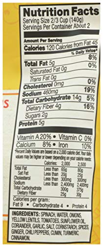 Tasty Bite Spinach Dal Indian Entree, 10 Oz #TOP5
