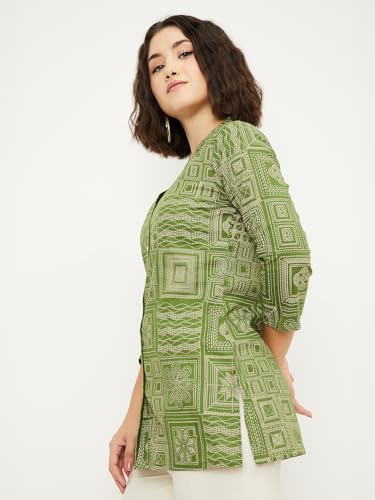Image of Max Women's Cotton Blend Regular Fit Casual Kurta