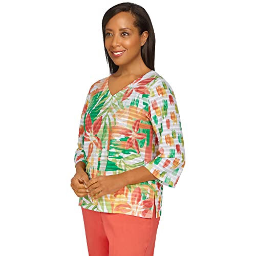 Haut tropical multicolore avec mini volants romantiques - 3