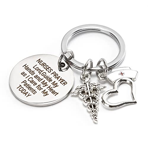 krankenschwester Geschenke Schlüsselanhänger mit Gravur Caduceus Krankenschwester Hut Anhänger Arzt Medizinstudent Geschenk Cover