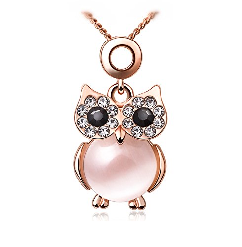 ATEIELLI® Collier "Hibou" Femme Filles Opale Cristal Cadeau #JW-C18 Cover