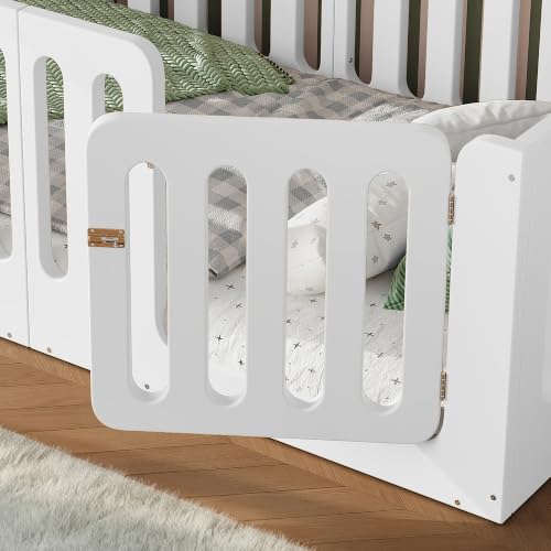 Image of Bellemave Twin Montessori Floor Bed Frame,White