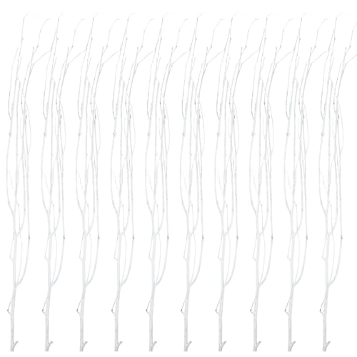 Homoyoyo 10 Piezas de Ramas Secas Naturales de Abedul Blancas de 50 Cm para Decoración del Hogar, Relleno de Jarrón y Centro de Mesa, Accesorio Versátil para Decoración de Tallos Secos