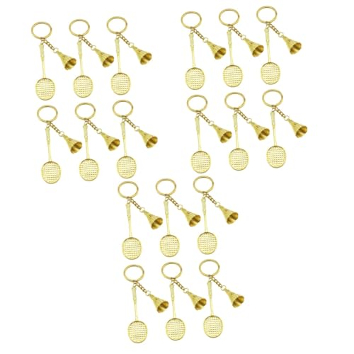 Porte-clés Design Badminton Milisten Doré le Cadeau Idéal pour Joueur de Tennis et Club