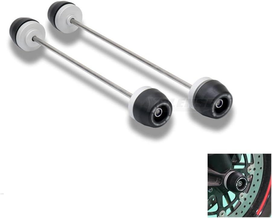 AL-mart Motorcycle Front & Rear Fork Axle Slider Wheel Protector Crash Guard Fits for CFMOTO 800NK/800MT