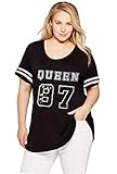 Junior Plus Graphic Football Top-Queen 87 Black/Gold