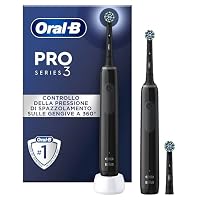 Oral-B Pro Series 3, 2 Spazzolini Elettrici, 3 Testina di Ricambio, Nero