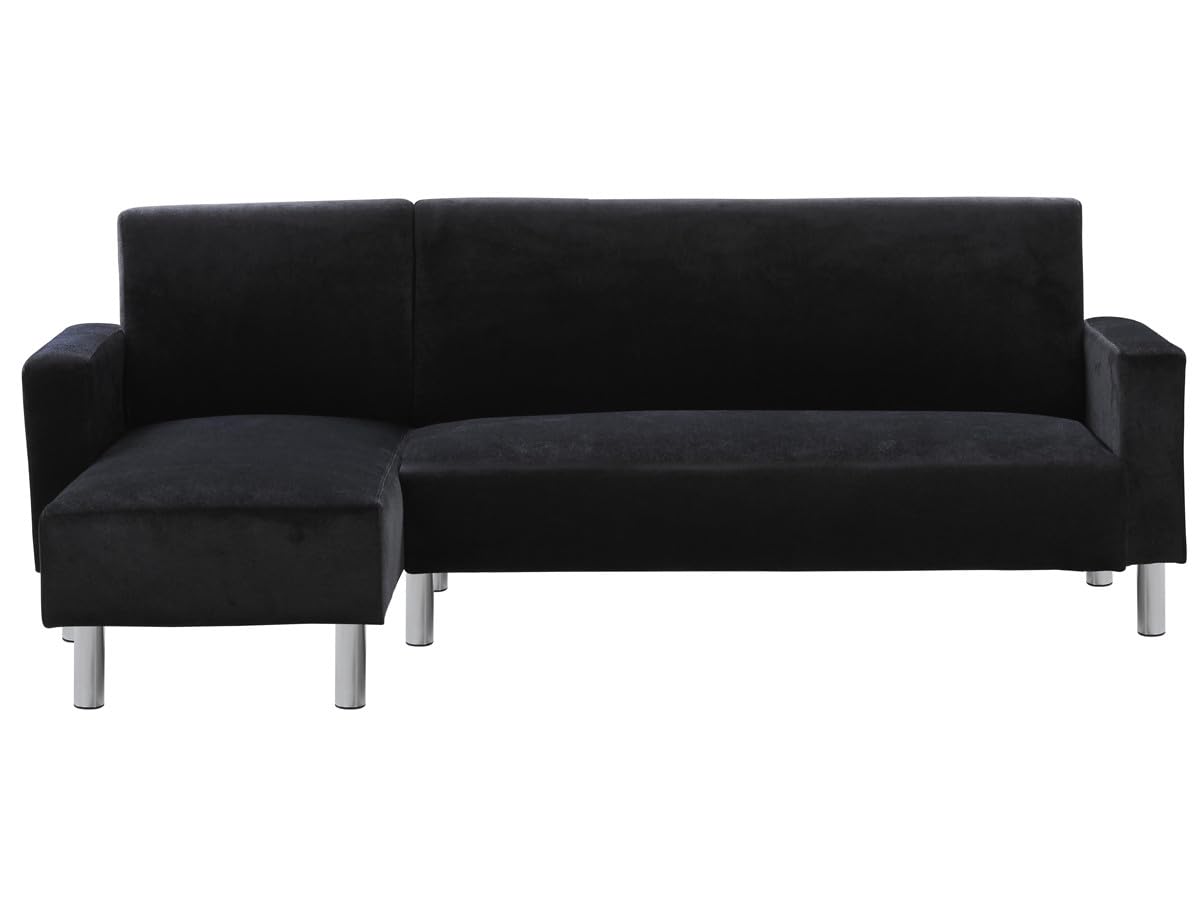 Canapé d'angle tissu réversible "Rio" - 4 places - Gris anthracite