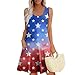July 4th Dresses Sleeveless Casual Maternity Fashion Lounge Graphic Festival Dressy 4th of July Outfits Vestidos De Verano para Mujer 2025 Blue