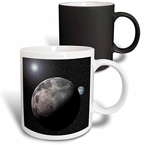 3dRose Moon Dance Solar System Scene 11oz Magic Transforming Mug
