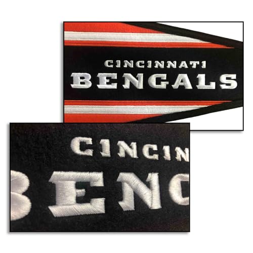 Fanions Bengals de Cincinnati brodés et cousus pour décoration - 4