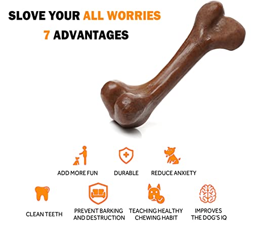 Uxva Dog Toys For Aggressive Chewers, Indestructible Nylon Bone Dogs Chew Toys, Durable Tough Puppy Teething Toys, Interactive Dog Toys For Medium Large Breed, Lifetime Replacement #TOP1