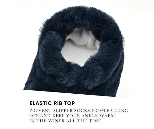 Image of DICUIRD Slipper Socks with Grippers for Women,Winter Cozy&Comfy Fuzzy Boot Slippers for Women