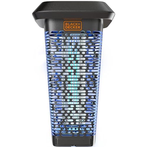 BLACK+DECKER Bug Zapper & Fly Trap-Mosquito Repellent- Gnat Killer Indoor & Outdoor Electric UV Bug Catcher for Insects- 2 Acre Coverage for Home, Deck, Garden, Patio Commercial Strength