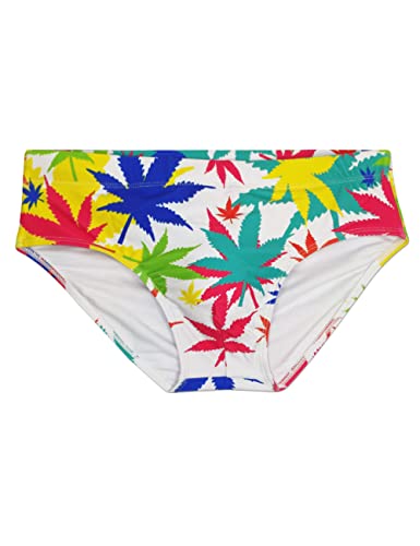 MIZOK Men's Fashion Print Swim Briefs Quick Drying Swimsuit with Drawstring4