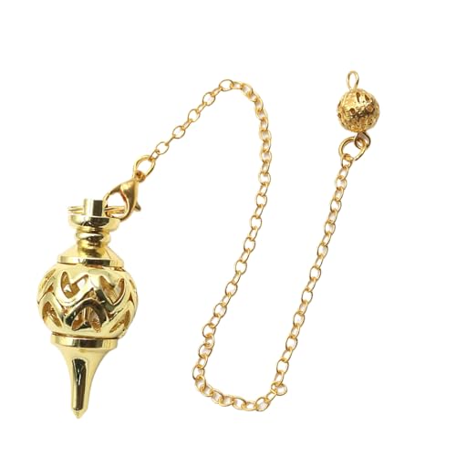 YCHUCH Vintage Kupfer Pendel Für Wahrsagerei Und Körperenergie Ausgleichendes Meditationswerkzeug Mit Kette Spirituelles Accessoire Kupfer Anhänger