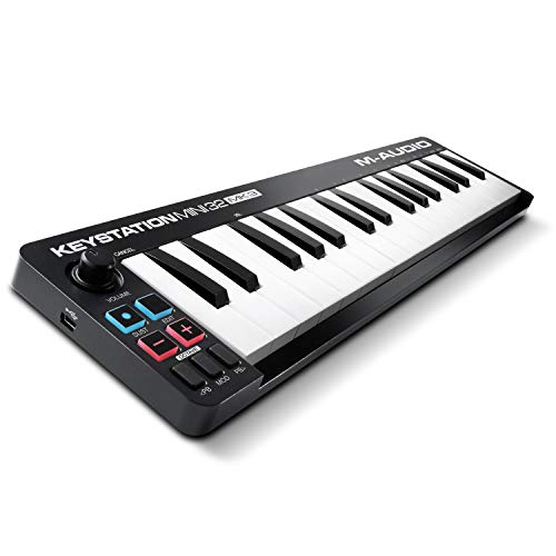 M-Audio Keystation Mini 32 MK3 - Teclado Controlador MIDI USB de 32 teclas, ultra portátil con software incluido