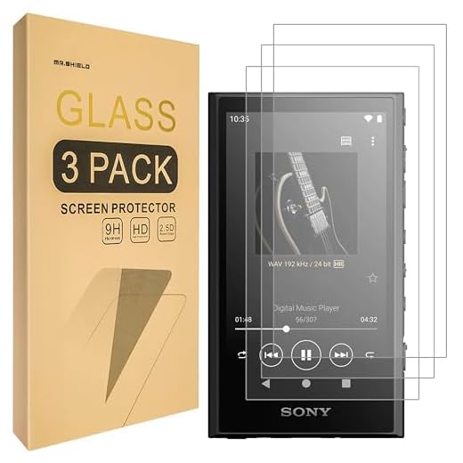 Mr.Shield Screen Protector compatible with Sony Walkman NW-A306 [Tempered Glass] [3-PACK] [Japan Glass with 9H Hardness]