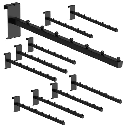 XINWXSS Gridwall Waterfall Hooks Set of 12, 16-Inch Gridwall Waterfall Faceout Hooks，Gridwall Hooks Hangers with 7 Balls for Clothing, Retail, Garage ，Shop Display