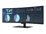 Lenovo ThinkVision P44w LED display 110,2 cm (43.4') Incurvé Mat Noir - Écrans plats de PC (110,2 cm (43.4'), 3840 x 1200 pixels, LED, 6 ms, Noir)