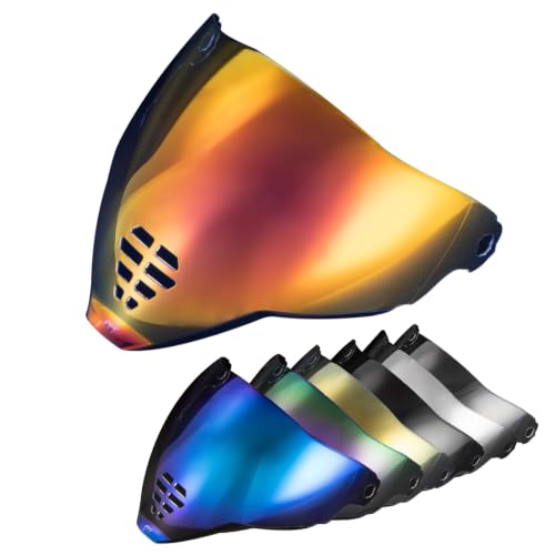 Image of PSLER IC-06 visor- Icon Airflite Face Shield Motorcycle Helmet Visor Accessories Replacement for Icon Airflite IC-06,Transparent Red