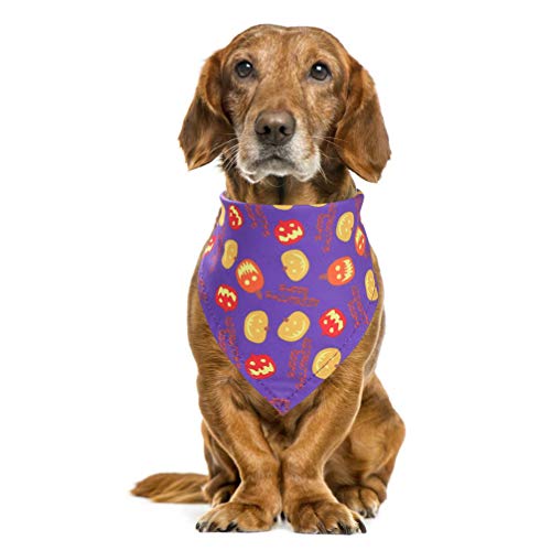 VILLCASE 4 PeÃ§as de Bandanas de Cachorro de Halloween Cachecol TriÃ¢ngulo de Cachecol de Halloween