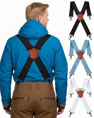Cotwinter 3-Pack Heavy Duty Ski Suspenders