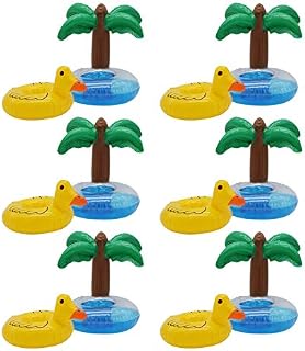 Antelope shop Yellow Duck and Palm Tree Inflatable Float Pool Party Drink Holder