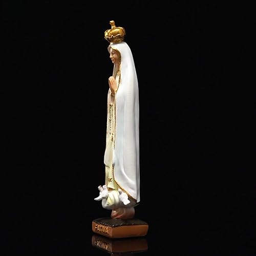 Miniatura 8 de Figura de Nuestra Señora de Fátima, figuras católicas de la Virgen De Fátima de 8 pulgadas, regalo de decoración religiosa de resina