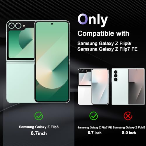 Image of Case for Samsung Galaxy Z Flip 6, Military Grade Drop Protection Clear Phone Case, Yellowing Resistant, Anti-Scratch Hard PC Back, Shockproof Hard Ultra-Thin Protective Cover, Transparent