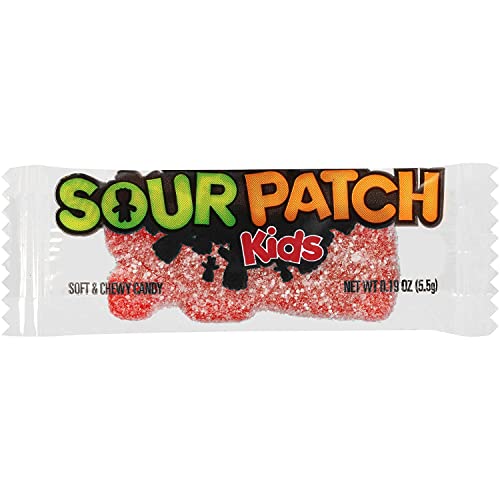 Sour Patch Kids Big Soft & Chewy Candy - Indvidually Wrapped Big Kids Gummy Candy - 250 Pieces - 3 Pound Bulk Pack #TOP1