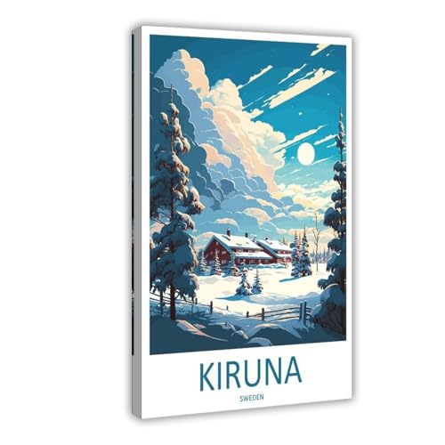 Tableau Kiruna Suède impression sur toile haut de gamme 40x60