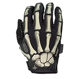 TACLAB Reaper Black Skeleton Gloves - Thin and Lightweight for Airsoft, Paintball, Cycling, Motorcycle, Multipurpose (Medium)