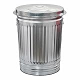 31‑Gallon Heavy‑Duty Trash Can, Lid Galvanized Garbage Can for Outdoor