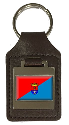 Porte-clés en cuir gravé Espagne Arrecife : ne perdez plus vos clés grâce au cuir robuste