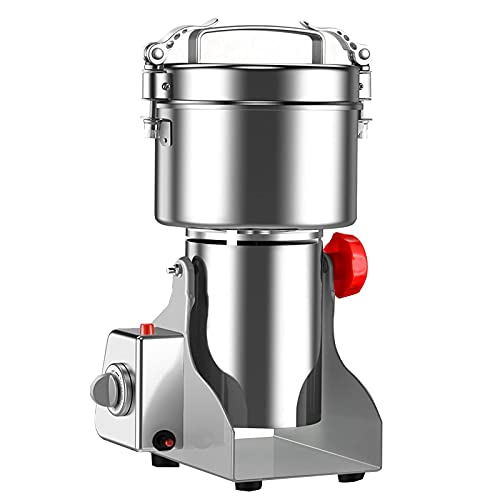 Electric Cereal Grinder, Cereals Grain Mills Herb Grinder High Speed Food Powder Machine for Corn Coffee Spice, Multifunctional Swing Electric Grinder Mill Grinder