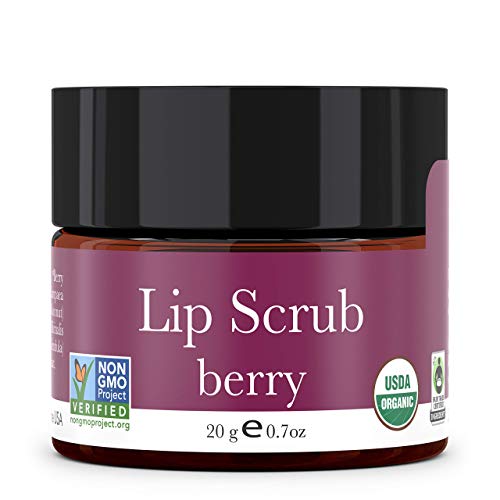Organic Lip Scrub Berry - Lip Scrubs Exfoliator & Moisturizer, Lip Exfoliator Scrub, Sugar Lip Scrubs, Lip Sugar Scrub, Lip Care Products For Chapped Lips, Lip Scrubber, Lip Moisturizer For Dry Lips #TOP25