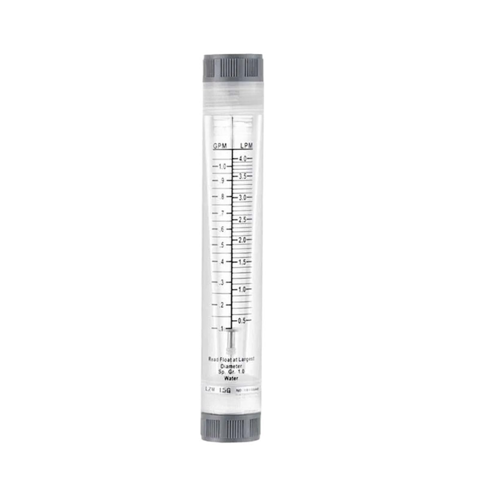 Medidor de caudal de líquido con Interfaz de Junta de plástico y Acero Inoxidable 304 LZM-15G, rotámetro de caudal de Aire Tipo Tubo de Agua(1-7LPM Liquid,Sus 304)