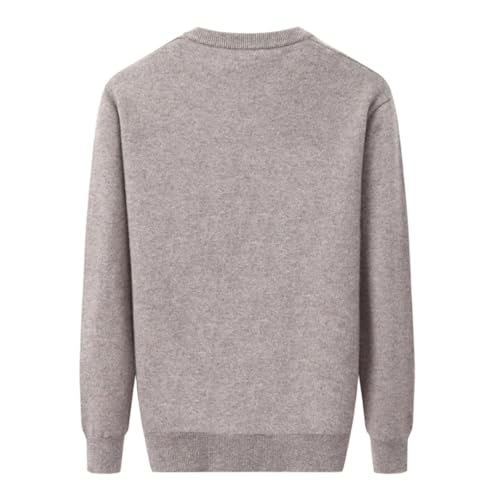 Men Solid Cashmere Blen Sweater Casual V-Neck Knit Thick Pullovers Top2