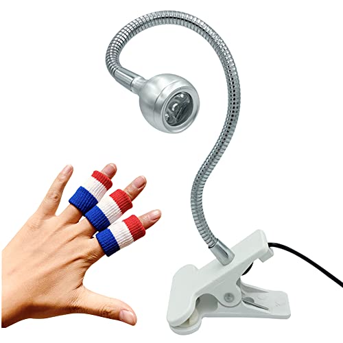 Zoelass Big Chip 395Nm Uv Led Black Light Fixtures With Gooseneck And Clamp For Uv Gel Nail,Beetles Gel Polish, Portable Uv Blacklight 5V Usb Input (Sliver 2W) #TOP2