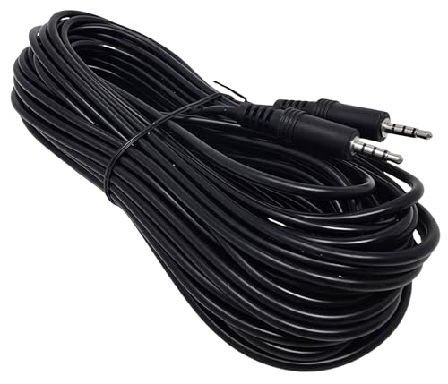 Cable Auxiliar TRRS Jack 3.5mm Macho a Macho 50 pies miniatura 1