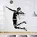 Soggiorno Camera da letto Decorazione da parete Adesivi murali Pallavolo Sala fitness Arte Pulse Ball Esercizio Palestra Stanza della gioventù 55x42 cm
