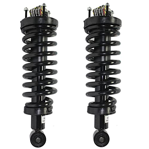 Image of Detroit Axle - 4pc Struts Shocks Absorbers for 2003-2011 Ford Crown Victoria Lincoln Town Car Mercury Grand Marquis, 2 Front Struts & Coil Spring 2 Rear Shocks Absorbers Replacement Suspension Kit