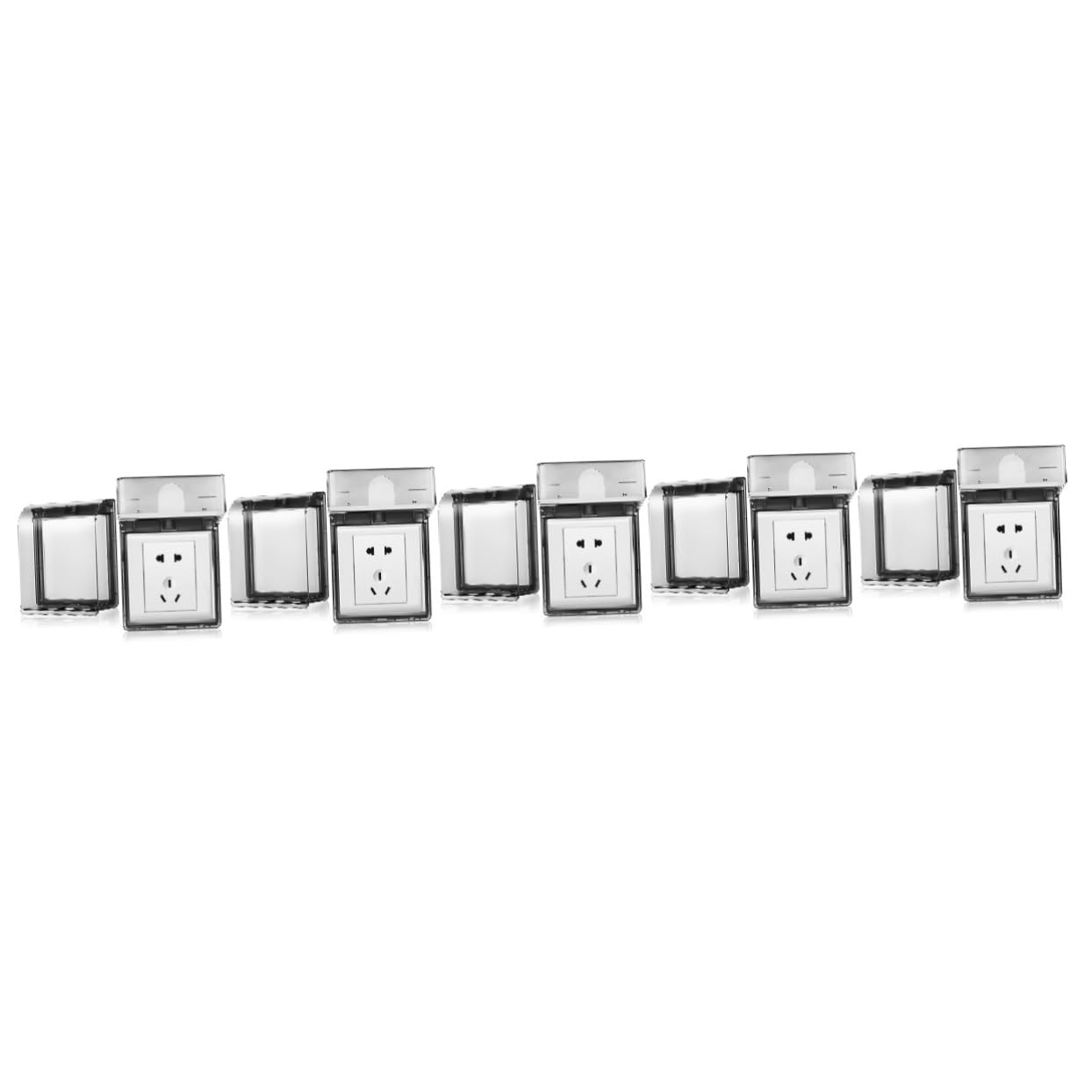 Amosfun 5 Set Di Prese Portatili Ultrasottili Copripresa in Materiali Colorati 2 Pezzi * 5