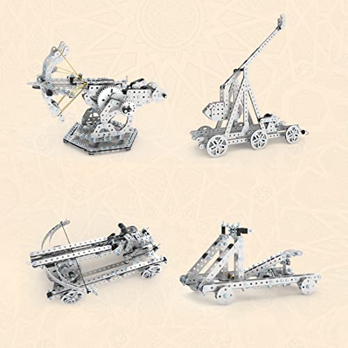 Zestaw budowy modelu trebusza mechanicznego 3D, 580 elementów, stal nierdzewna, przekładnia, pojazd grawitacyjny, metalowa zabawka dzieci